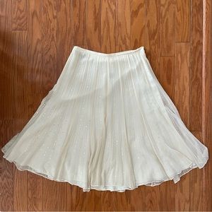 Cream Sequin Skirt